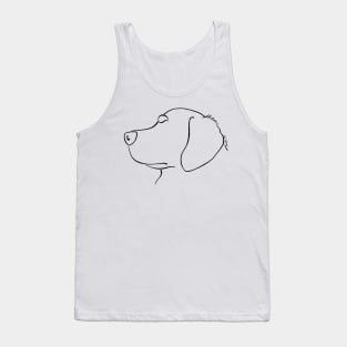 Golden Retriever Silhouette Outline Tank Top